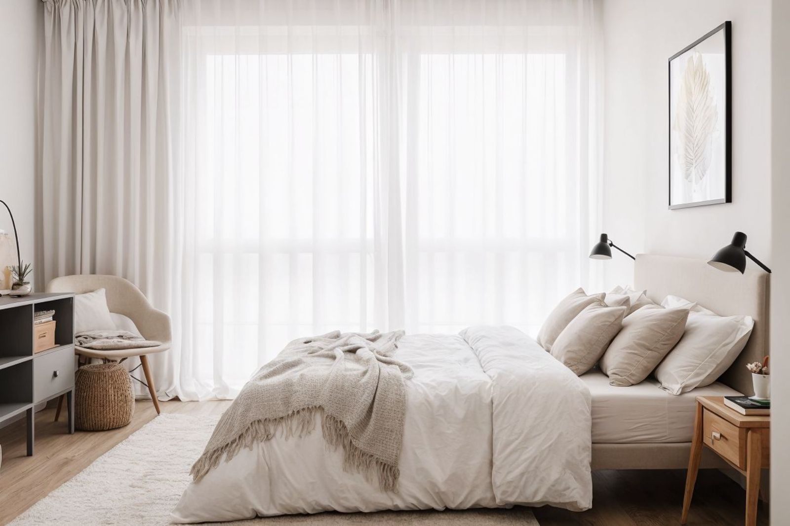 03 minimalist bedroom with large windows